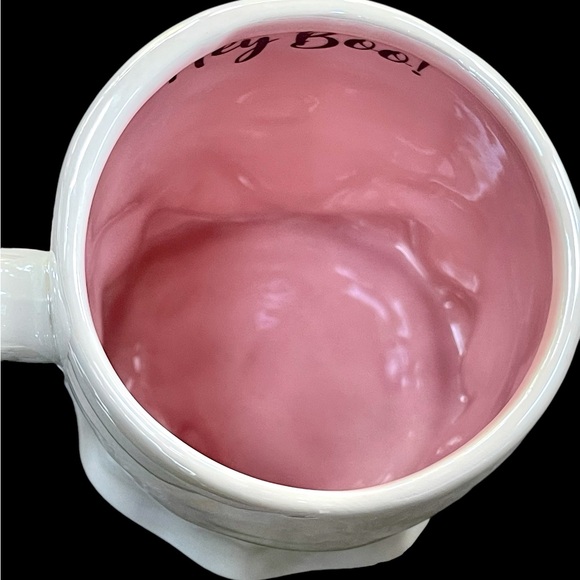 New Hey Boo ceramic ghost coffee mug - Picture 3 of 5